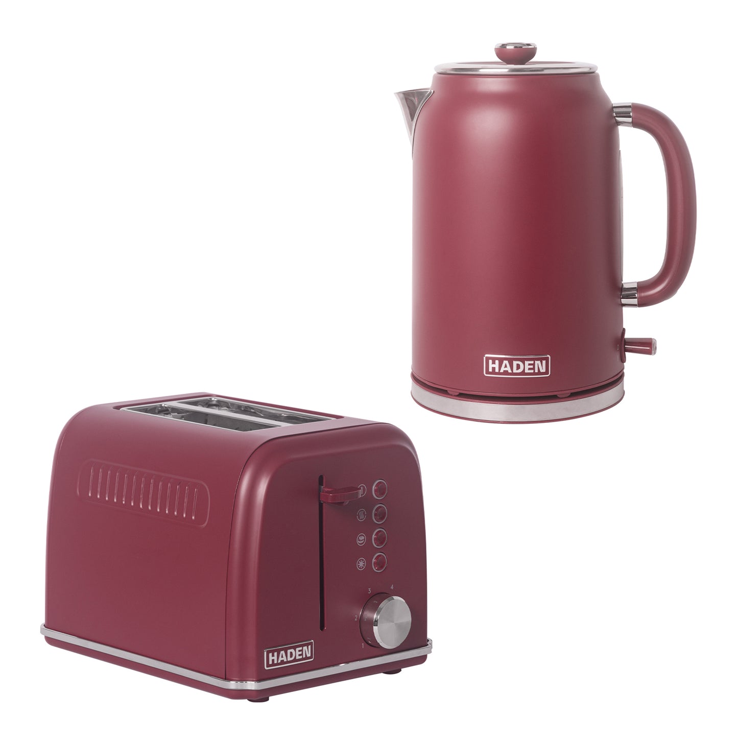 Haden Banbury Kettle and 2 Slice Toaster Bundle – Berry Red