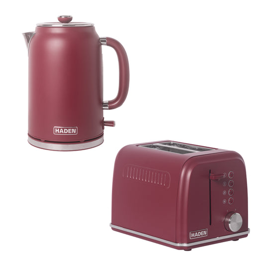 Haden Banbury Kettle and 2 Slice Toaster Bundle – Berry Red Bundle Haden