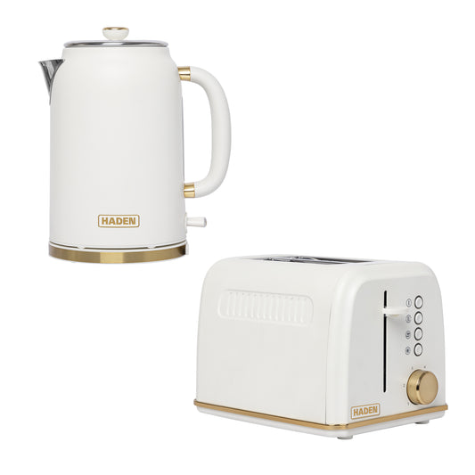 Haden Banbury Kettle and 2 Slice Toaster Bundle – Sour Cream Bundle Haden