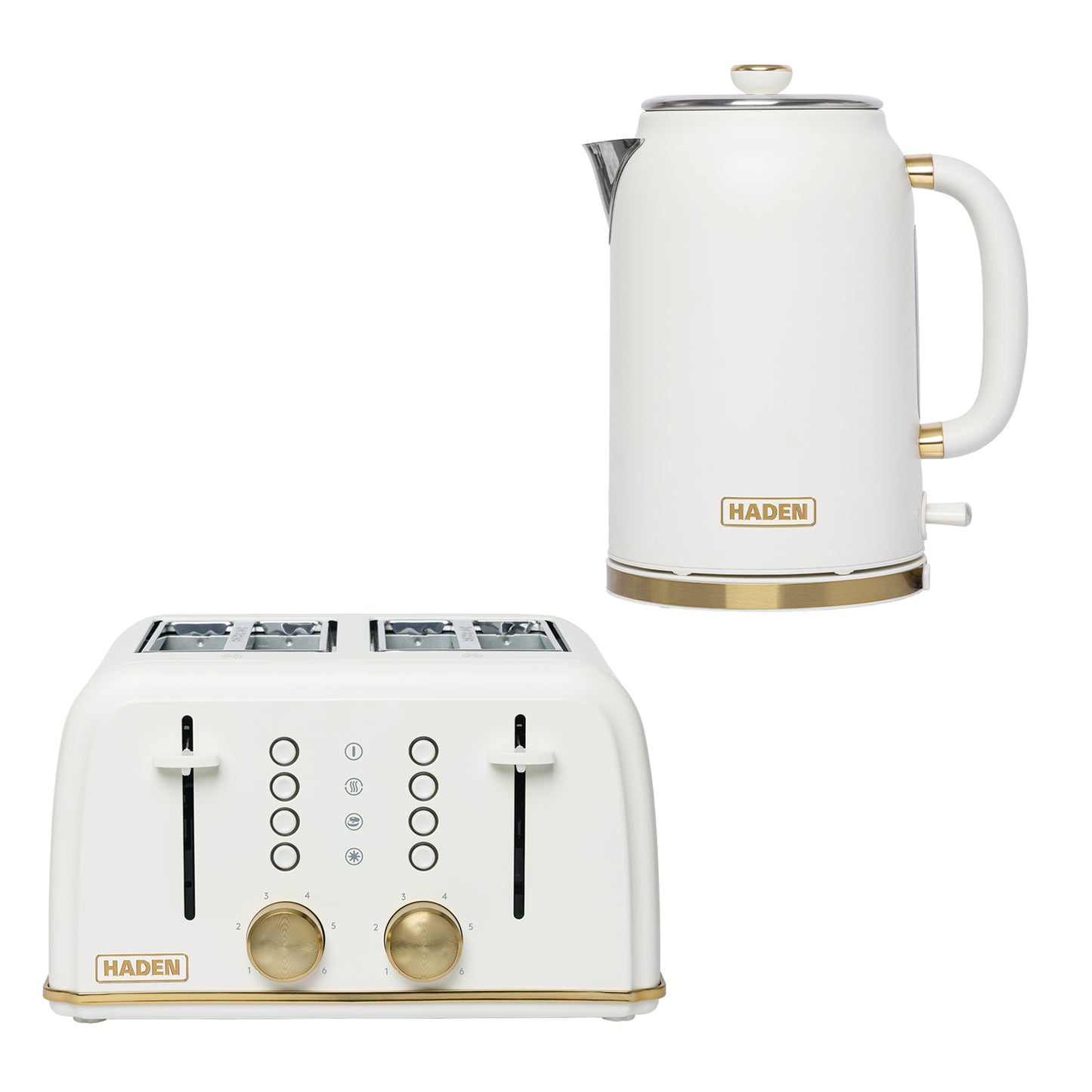 Haden Banbury Kettle and 4 Slice Toaster Bundle – Sour Cream