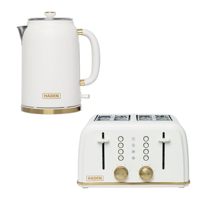 Haden Banbury Kettle and 4 Slice Toaster Bundle – Sour Cream Bundle Haden