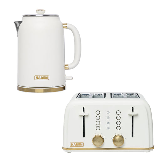 Haden Banbury Kettle and 4 Slice Toaster Bundle – Sour Cream Bundle Haden