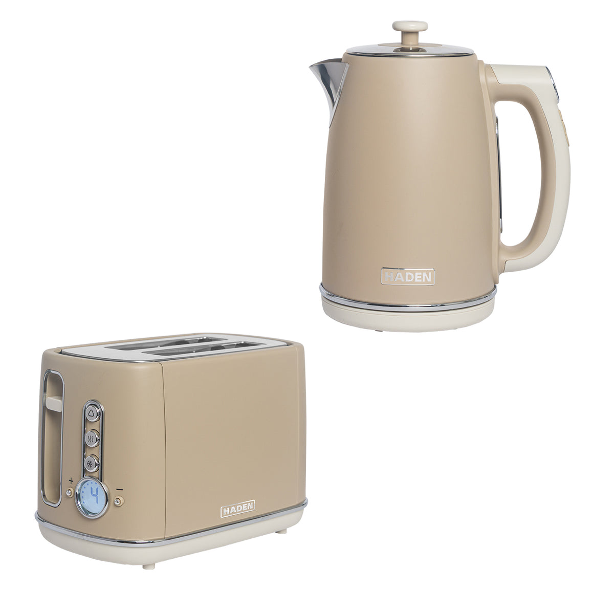Haden Dorchester 1.7L Kettle & 2 Slice Toaster Bundle in Cashmere Bundle Haden