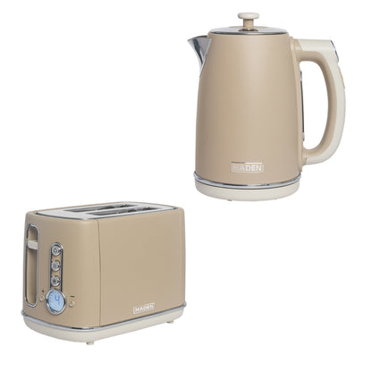 Haden Dorchester 1.7L Kettle & 2 Slice Toaster Bundle in Cashmere Bundle Haden