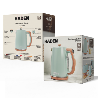 Haden Dorchester Sage Green Digital Variable Temperature Kettle Electric Kettles Haden