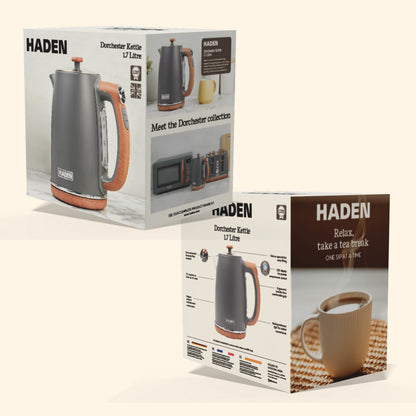 Haden Dorchester Grey Digital Variable Temperature Kettle Electric Kettles Haden