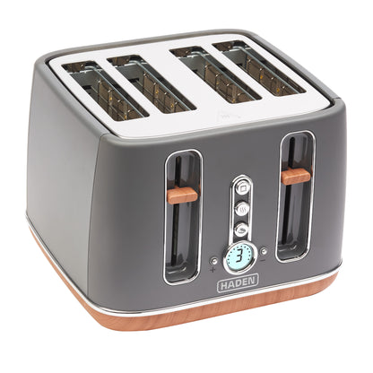 Haden Dorchester Grey 4 Slice Toaster Toasters Haden