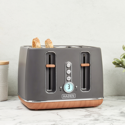 Haden Dorchester Grey 4 Slice Toaster Toasters Haden
