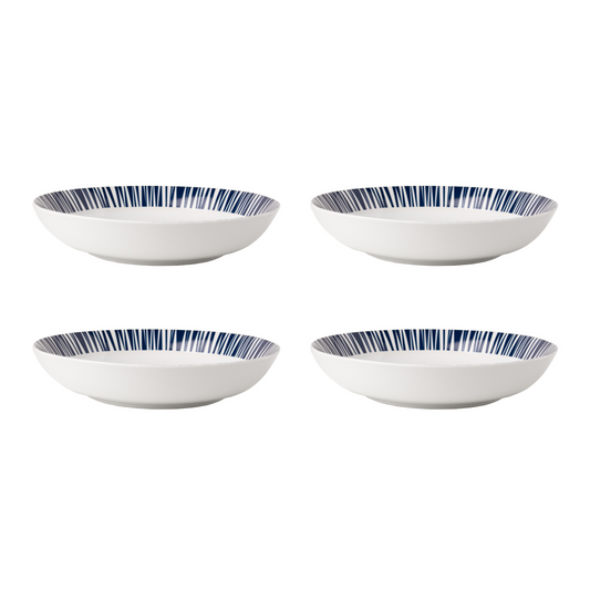 Brooklyn Set of 4 Pasta Bowls Navy Dining Sabichi Homewares Ltd