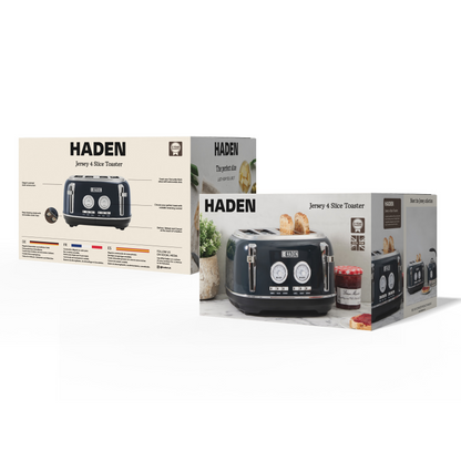 Haden Jersey Steel Blue 4 Slice Toaster Toasters Haden