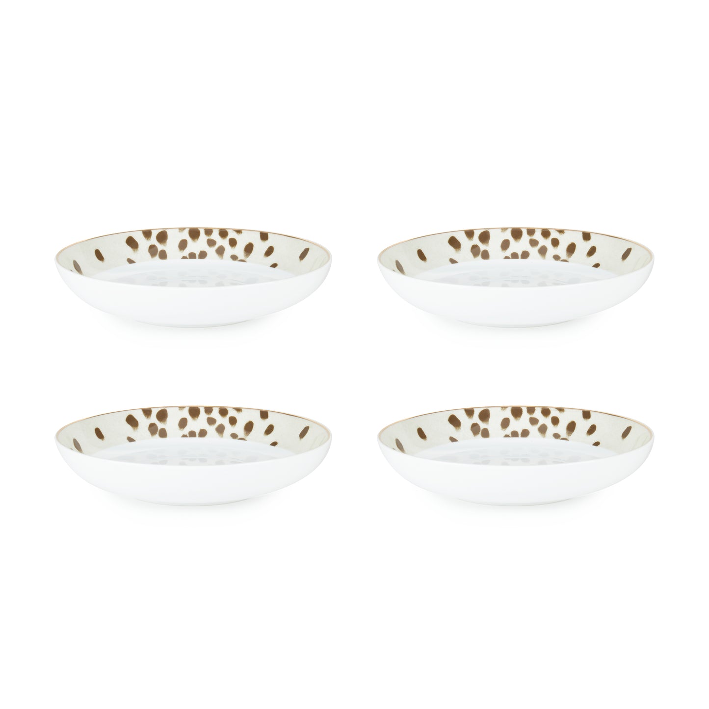 Poodle & Blonde 4pc Totenham Dalmatian Pasta Bowls