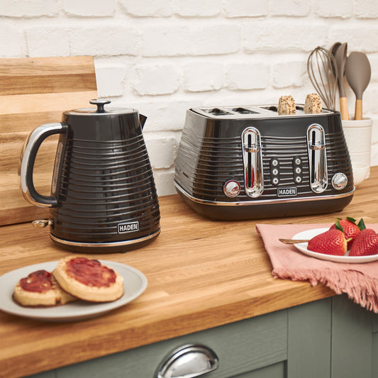 Haden Devon Black Kettle and Toaster Bundle Bundle Haden