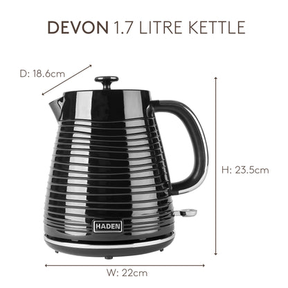 Haden Devon Black Kettle Electric Kettles Haden