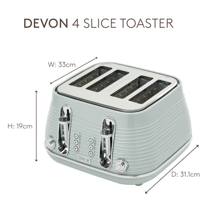 Haden Devon Eucalyptus 4 Slice Toaster Toasters Haden