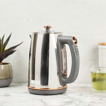 Haden Dorchester Chrome & Rose Gold Kettle Electric Kettles Haden