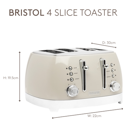 Haden Bristol Putty 4 Slice Toaster Kitchen Haden