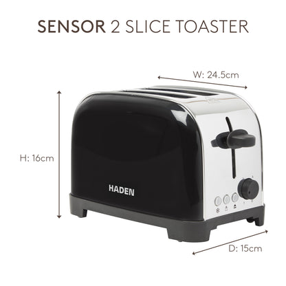 Haden Iver Black 2 Slice Toaster Toasters Haden