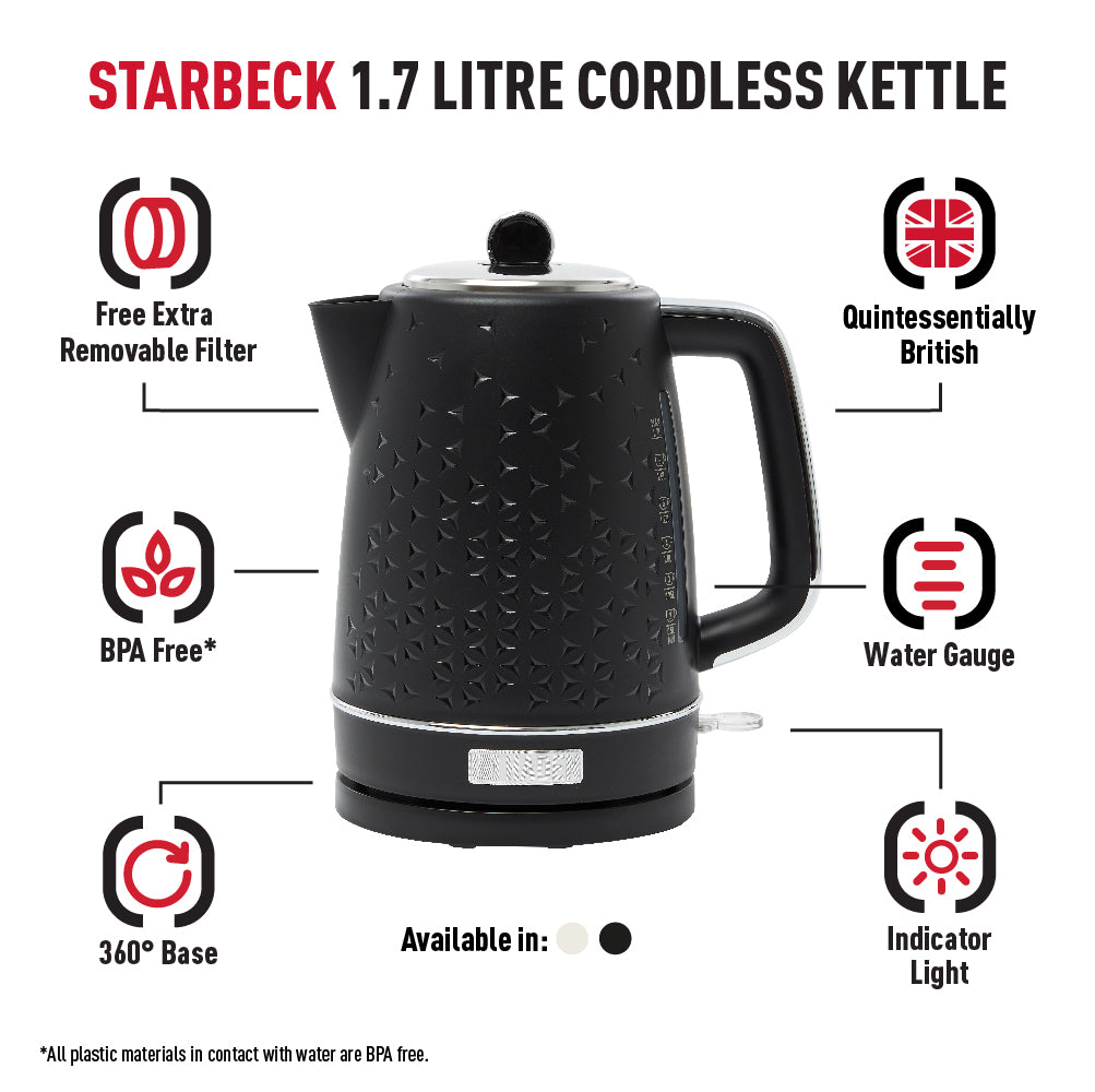 Haden Starbeck Black Kettle Electric Kettles Haden