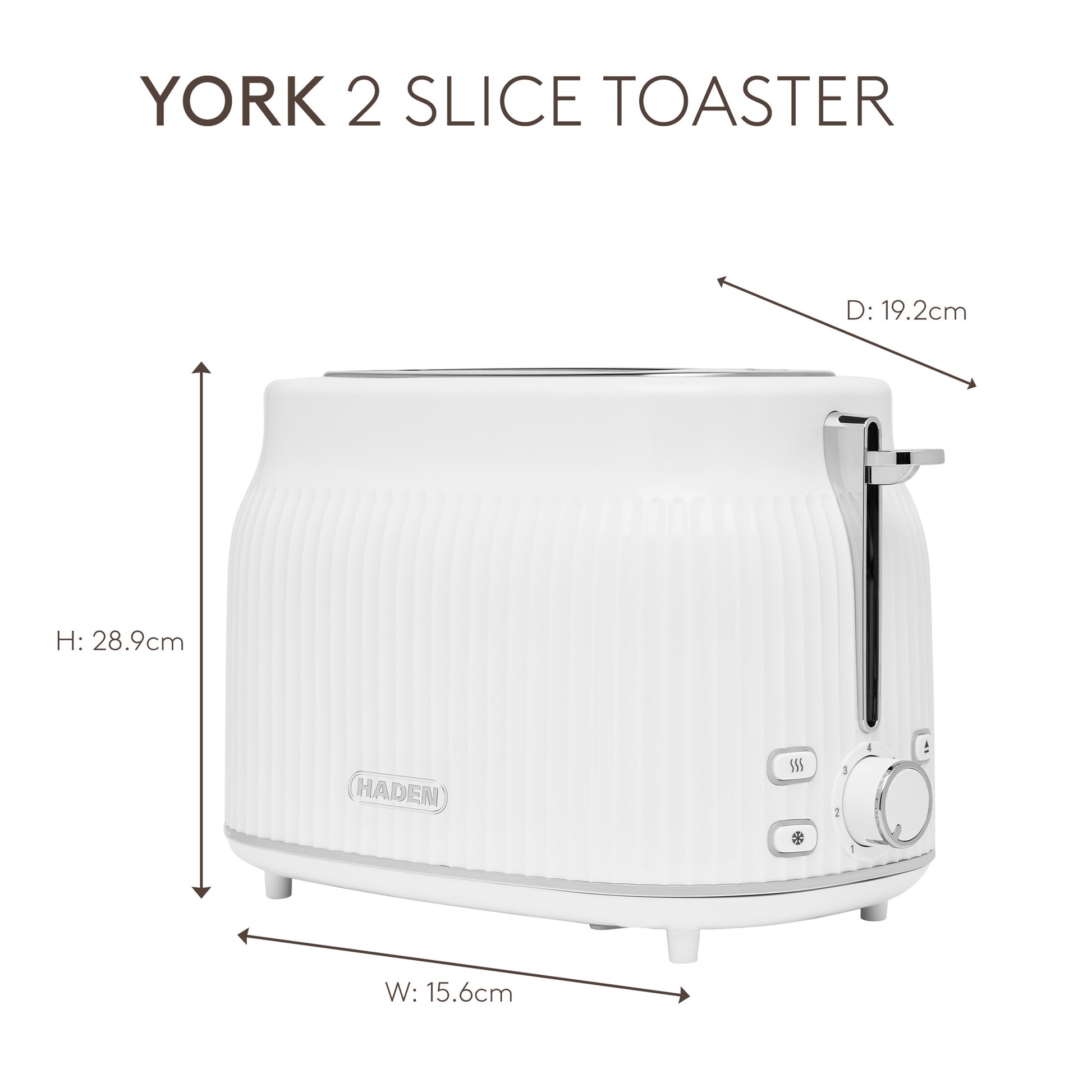 Haden York 2 Slice Toaster White Toasters Haden