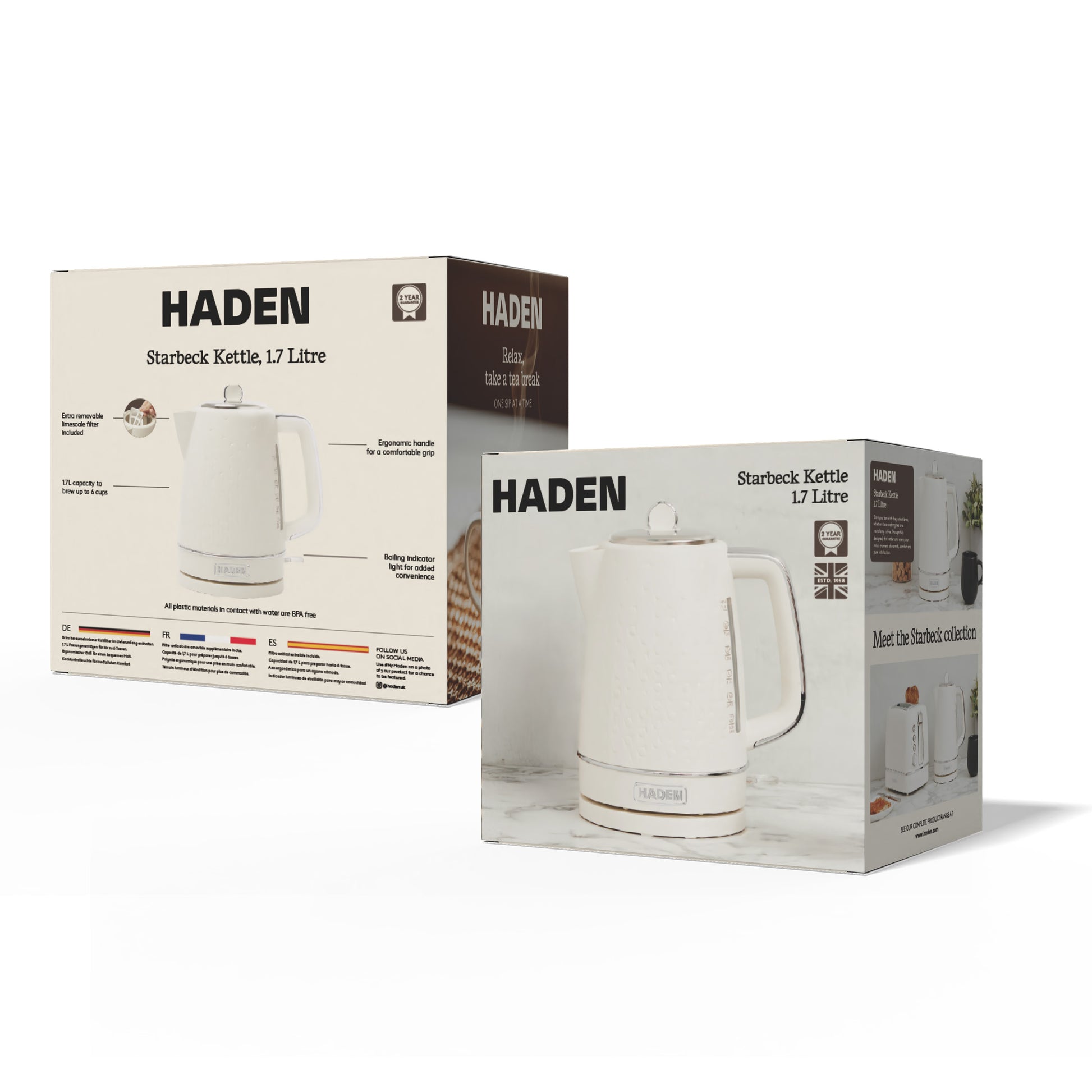 Haden Starbeck Ivory Kettle Electric Kettles Haden