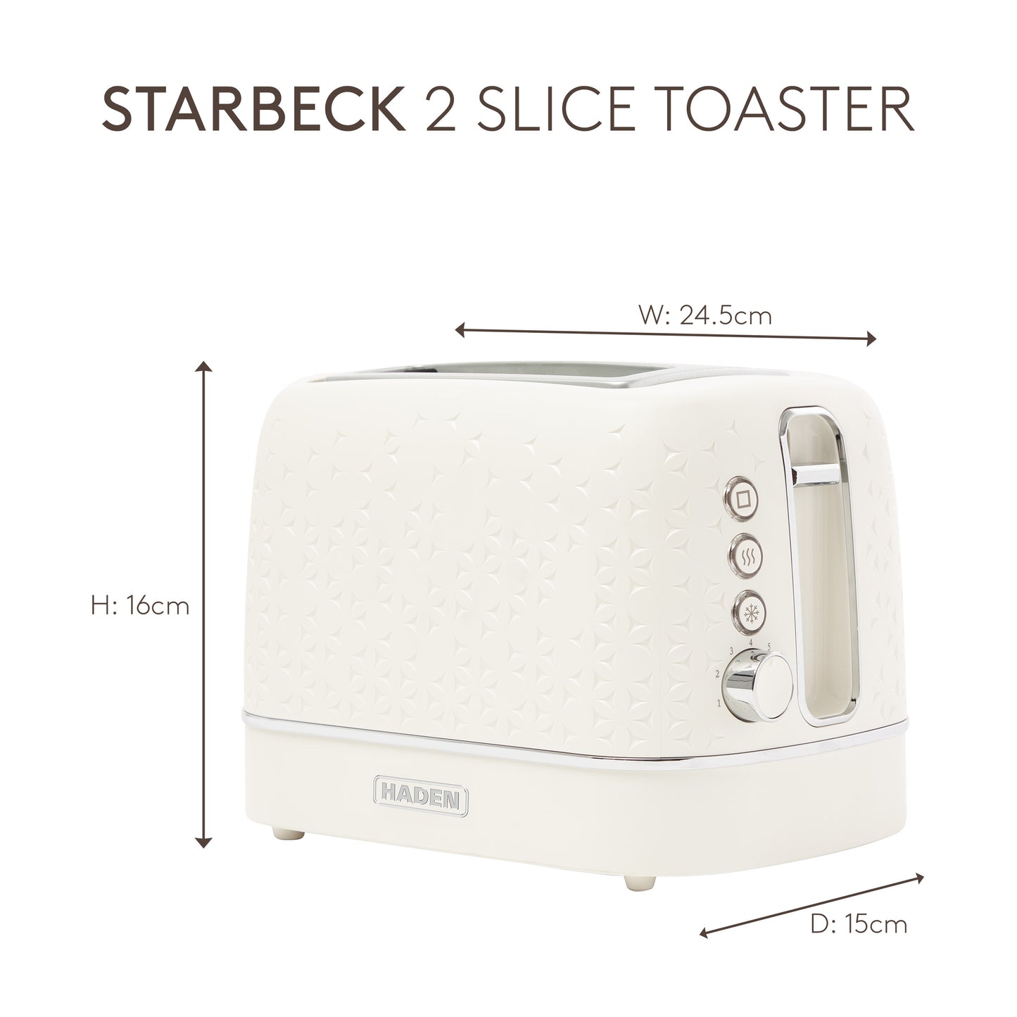 Haden Starbeck Ivory 2 Slice Toaster Toasters Haden