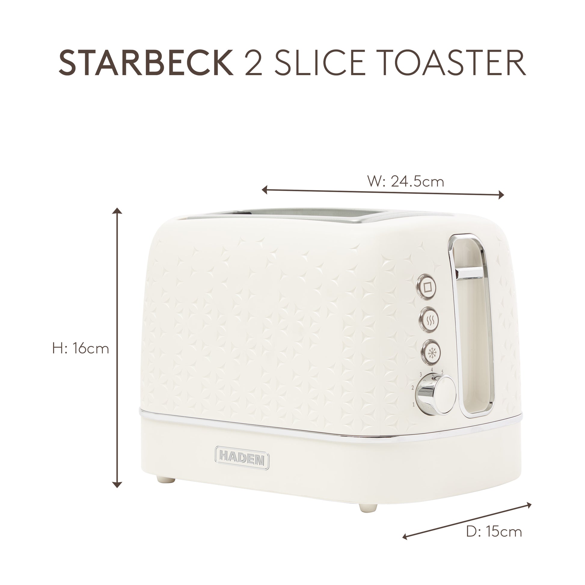Haden Starbeck Ivory 2 Slice Toaster Toasters Haden