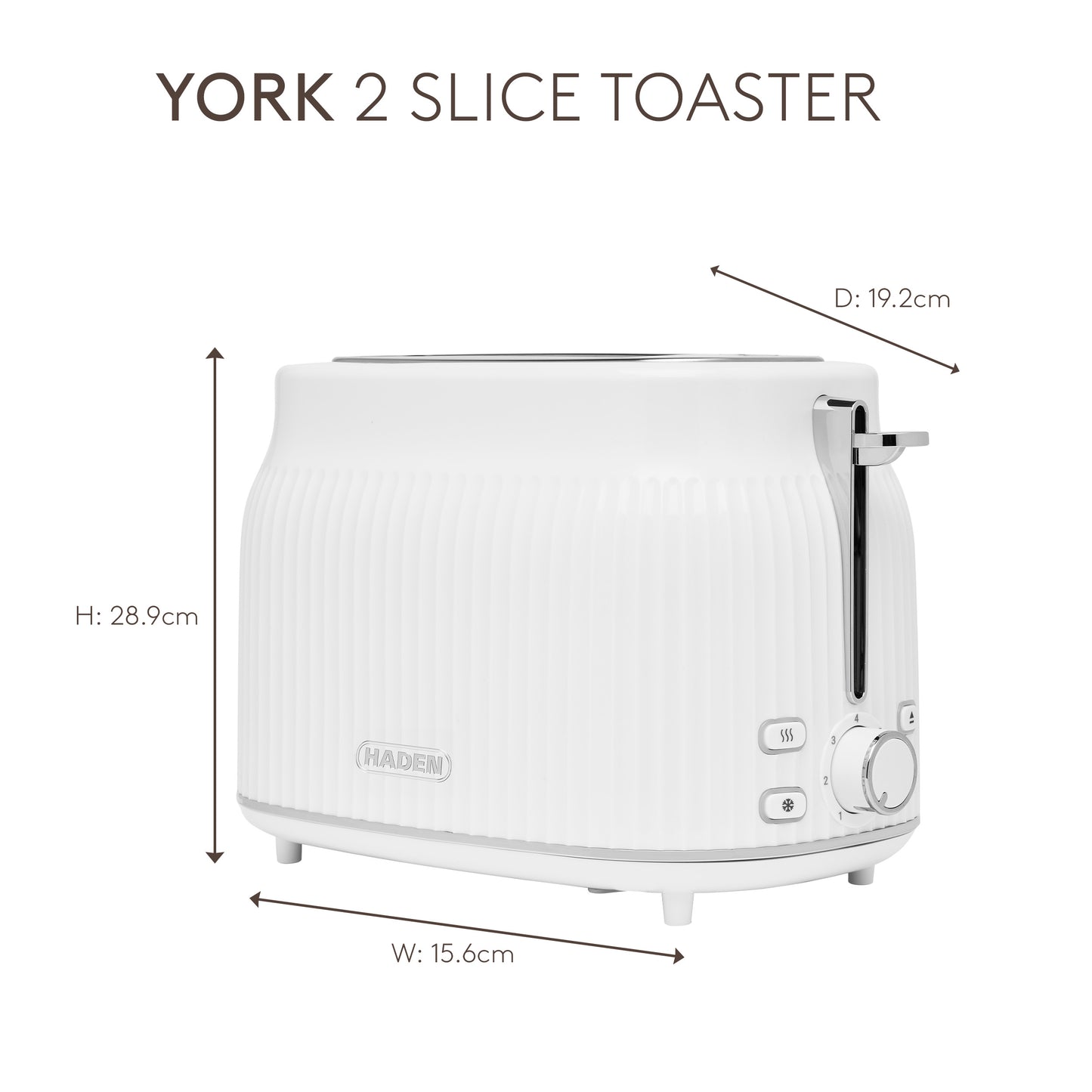 Haden York 2 Slice Toaster White Toasters Haden