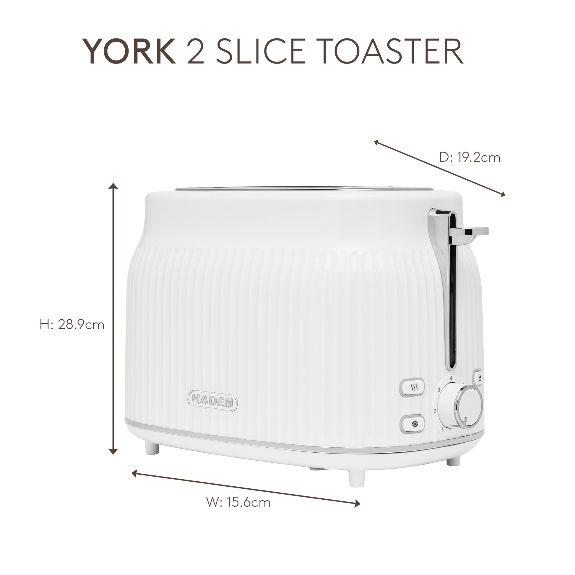 Haden York 2 Slice Toaster White Toasters Haden