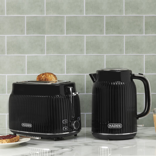Haden York Kettle & Toaster Bundle - Black Bundle Haden