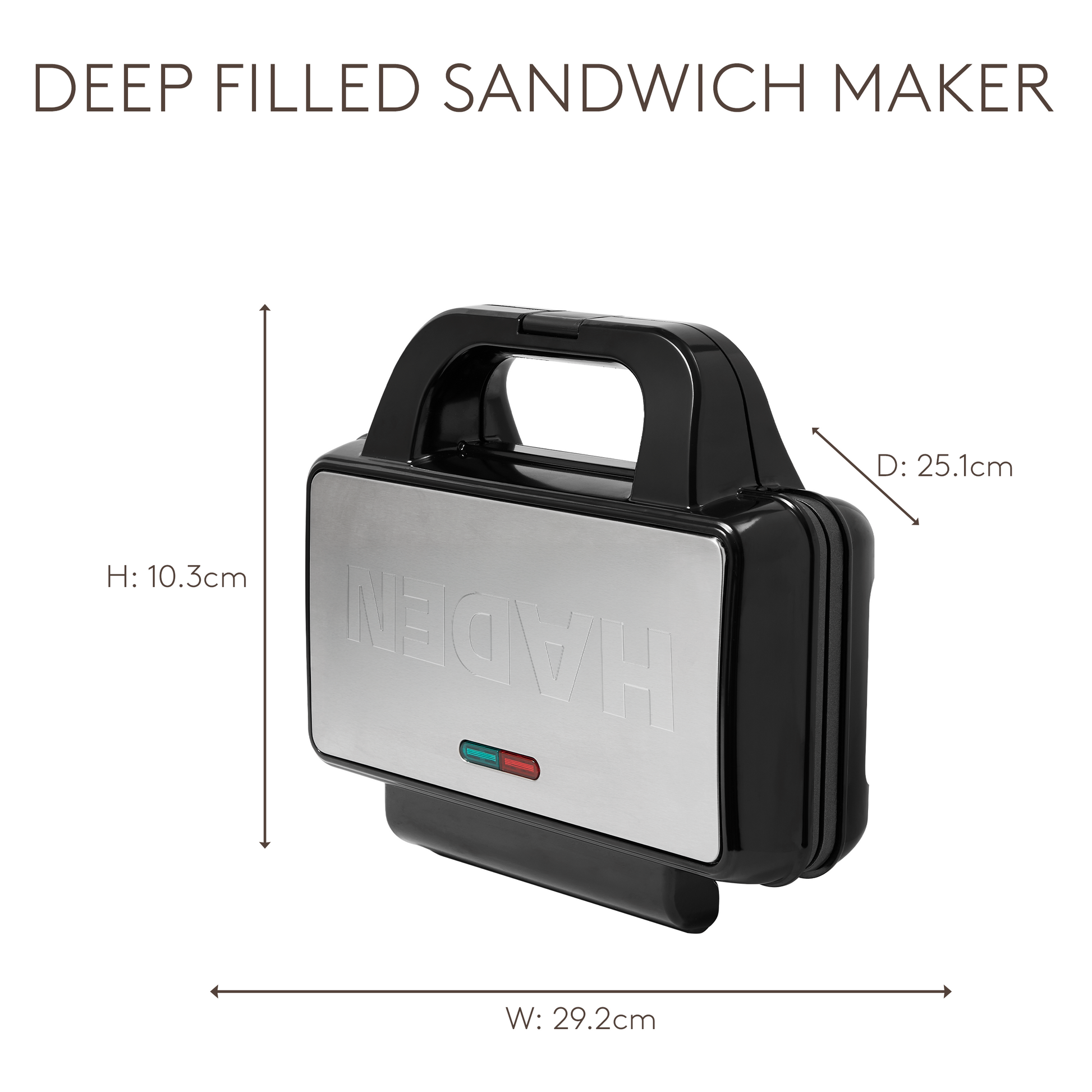 Haden Deep Fill Sandwich Maker Black Sandwich Maker Haden