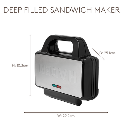 Haden Deep Fill Sandwich Maker Black Sandwich Maker Haden