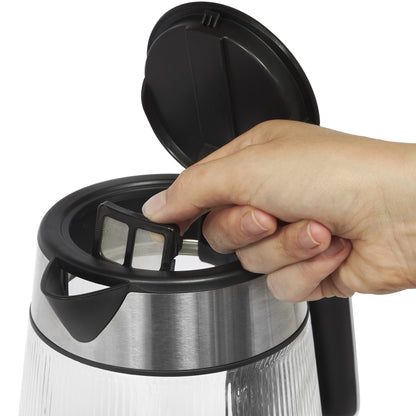 Haden Whitby 1.7L Ribbed Glass Kettle Electric Kettles Haden