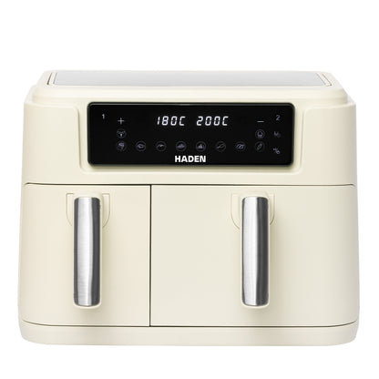 Haden 9.5L Dual Basket Air Fryer Cream Haden