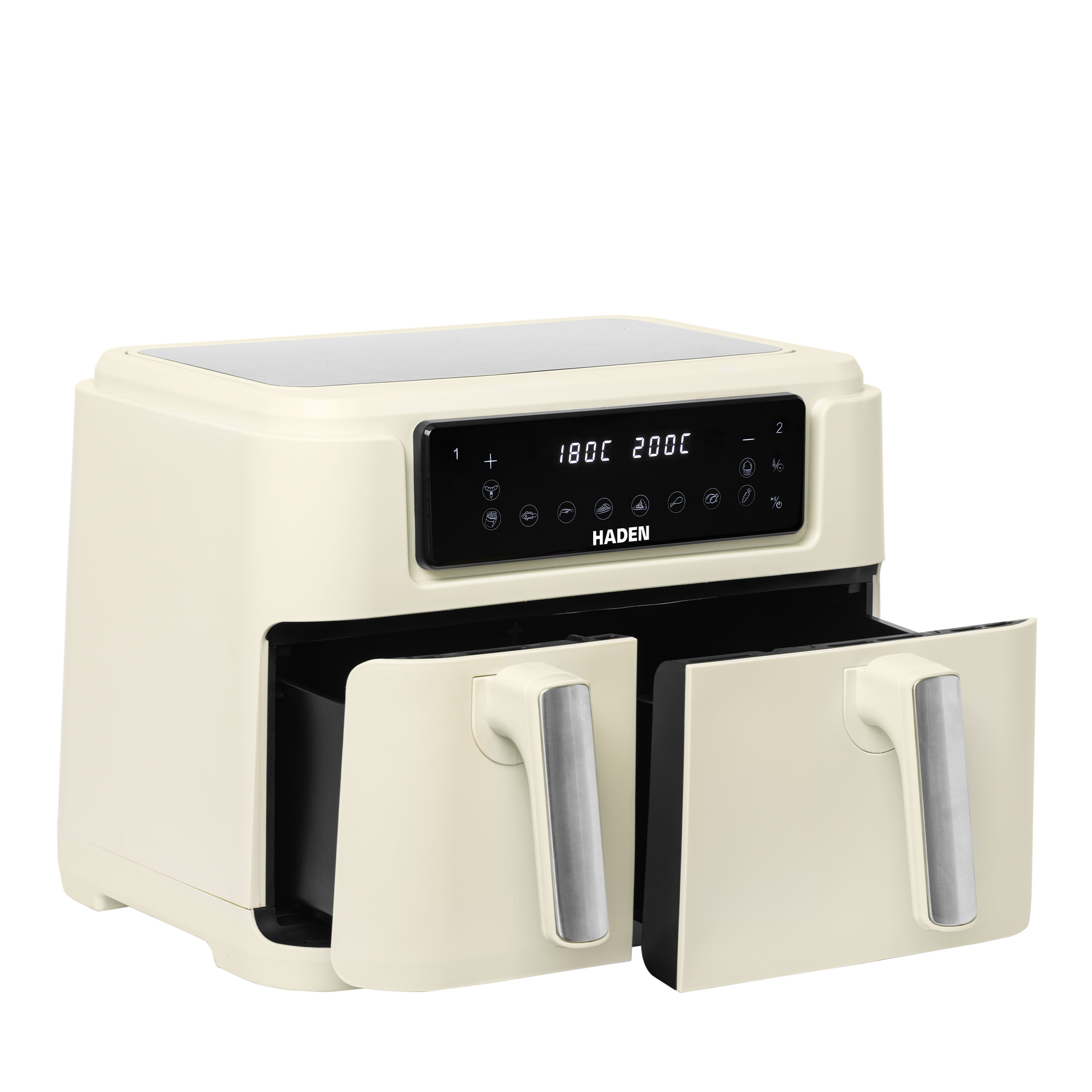 Haden 9.5L Dual Basket Air Fryer Cream Haden