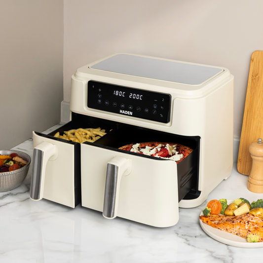Haden 9.5L Dual Basket Air Fryer Cream Haden