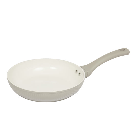 24cm Ribbed Frying Pan in Putty Kitchen Sabichi Homewares