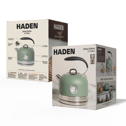 Haden Jersey 1.5L Kettle Cedar Green Electric Kettles Haden