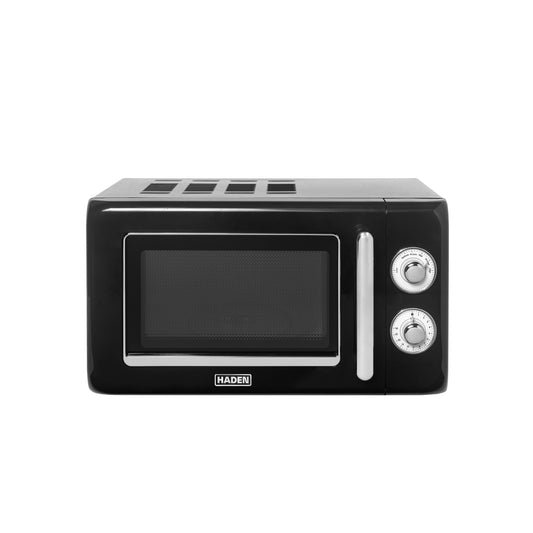 Haden 17L Retro Microwave in Black Microwave Ovens Haden