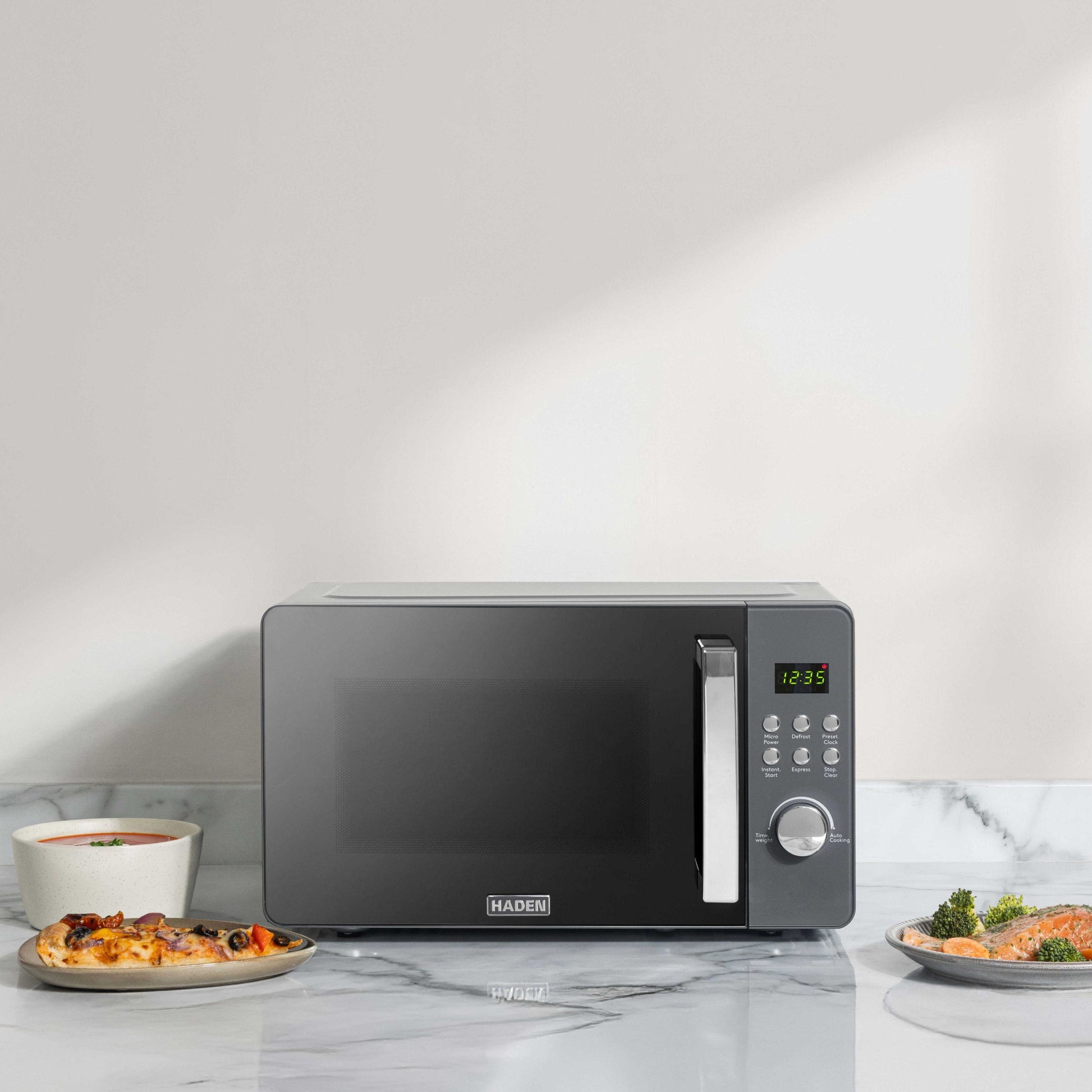 Haden 17L Digital Microwave in Grey Microwave Ovens Haden