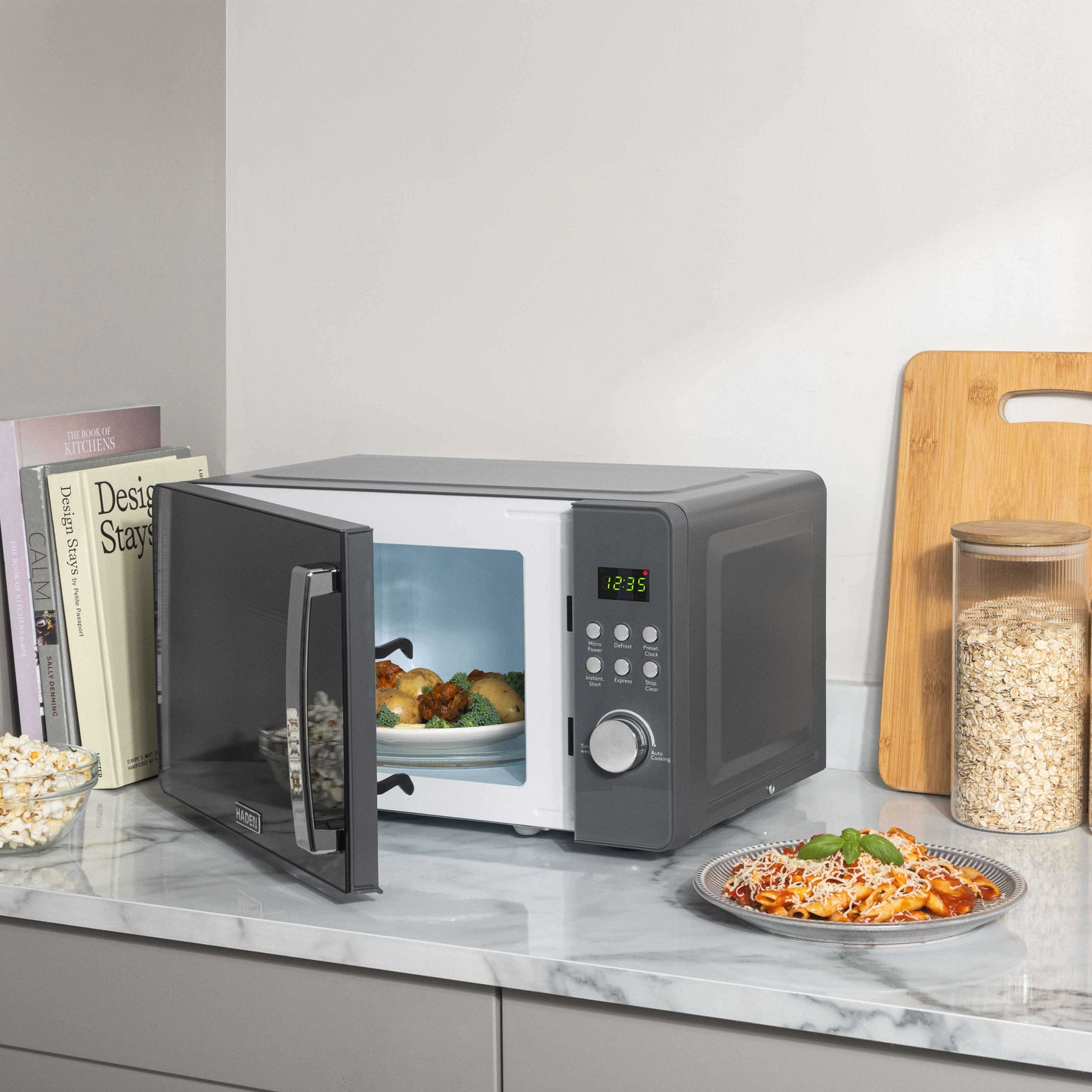 Haden 17L Digital Microwave in Grey Microwave Ovens Haden