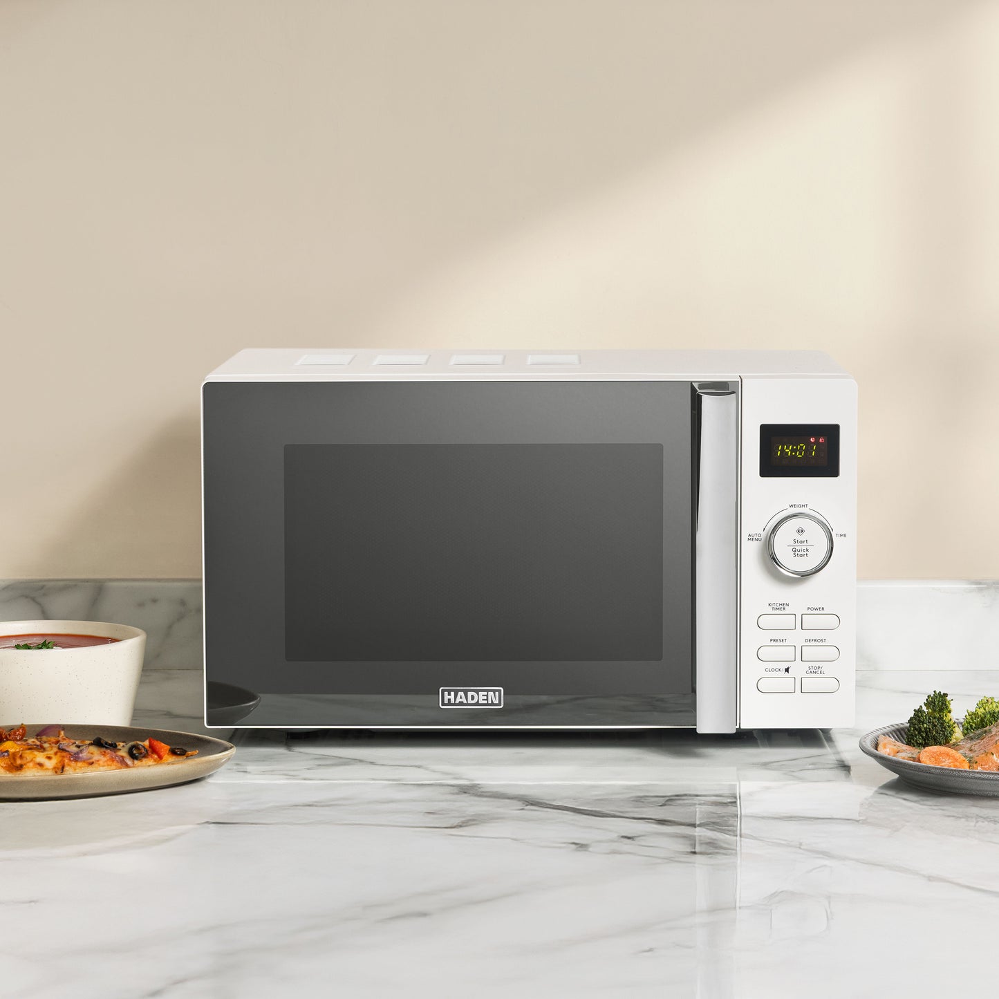 Haden 20L Digital Microwave in White Microwave Ovens Haden