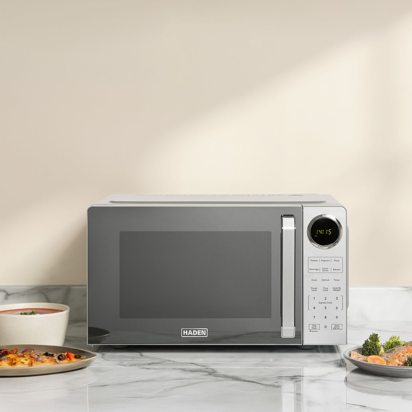 Haden 23L Touch Control Microwave in Silver Microwave Ovens Haden