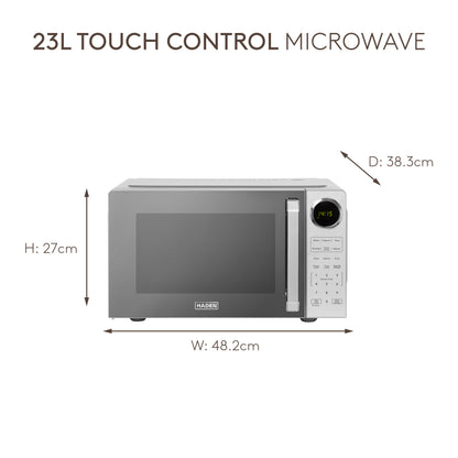 Haden 23L Touch Control Microwave in Silver Microwave Ovens Haden