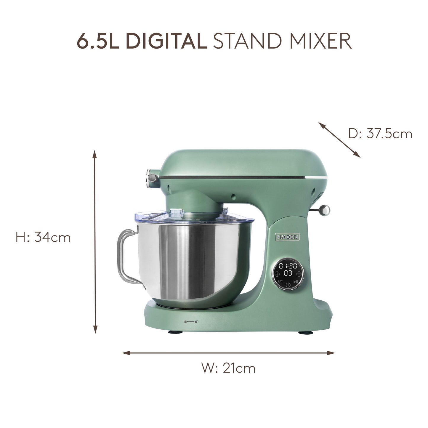 Haden 6.5L Stand Mixer in Cedar Green Food Mixers & Blenders Haden
