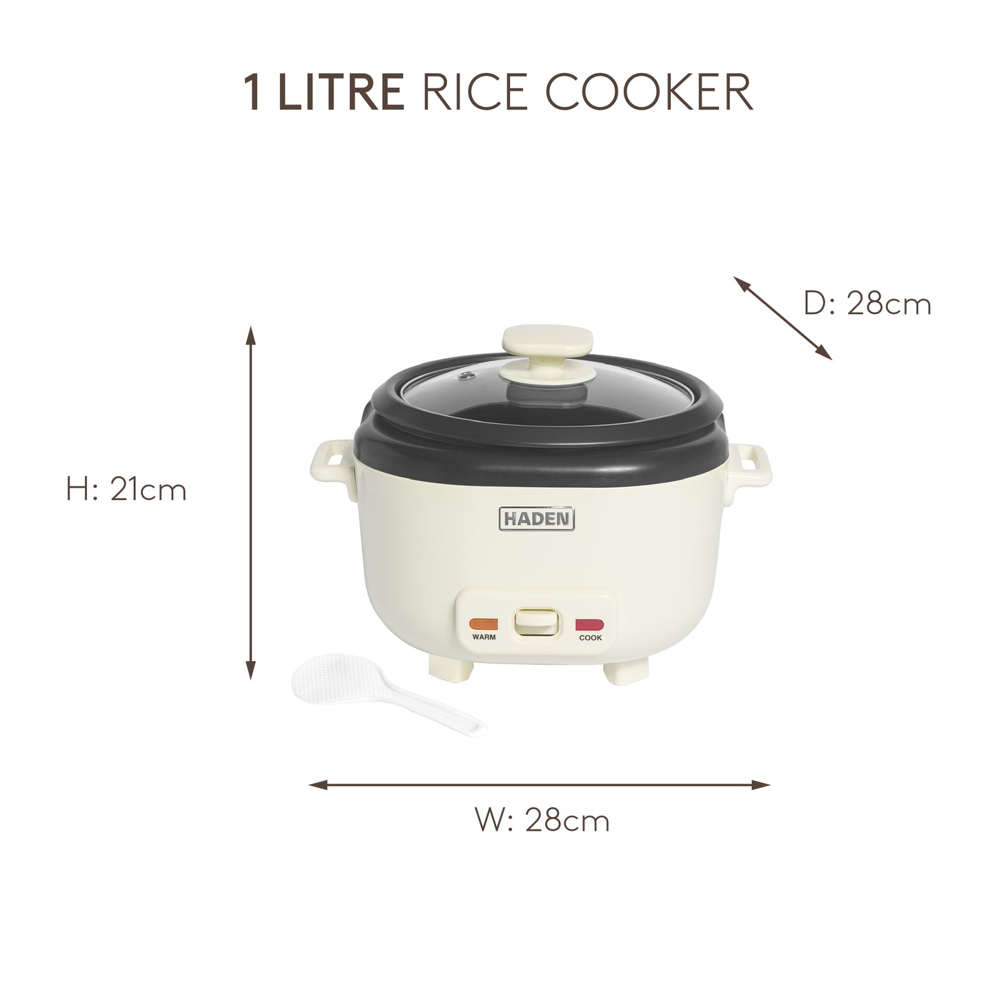 Haden 1L Rice Cooker Sour Cream Rice Cooker Haden