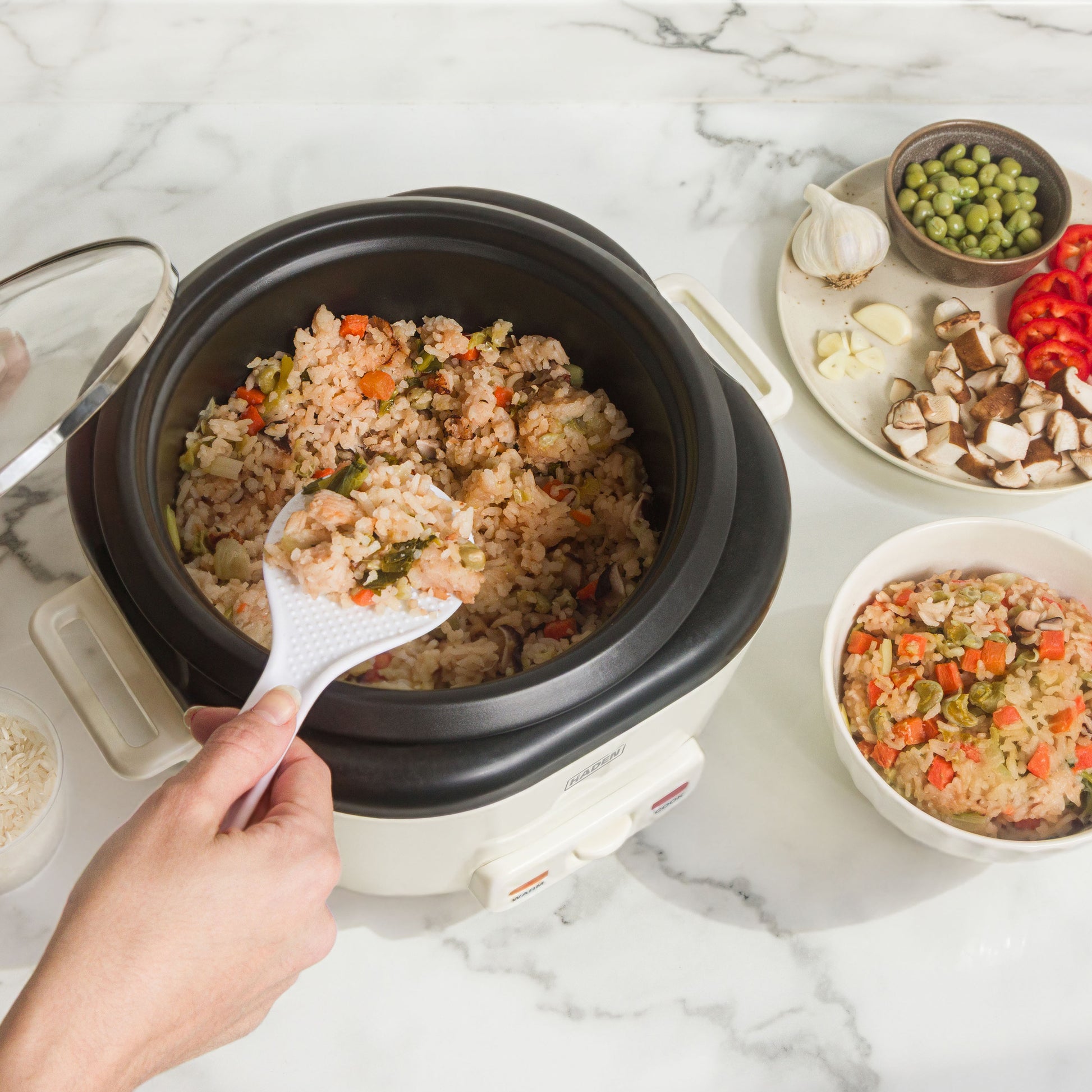 Haden 1L Rice Cooker Sour Cream Rice Cooker Haden