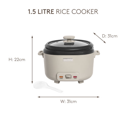 Haden 1.5L Rice Cooker Putty Rice Cooker Haden