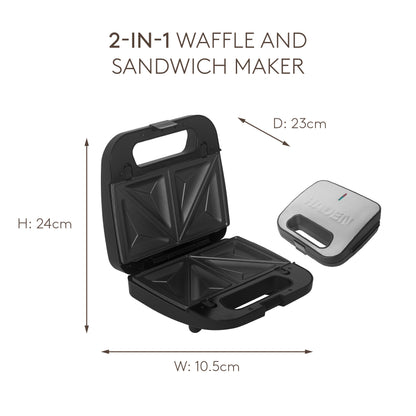 Haden 2-in-1 Sandwich & Waffle Maker Sandwich Maker Haden