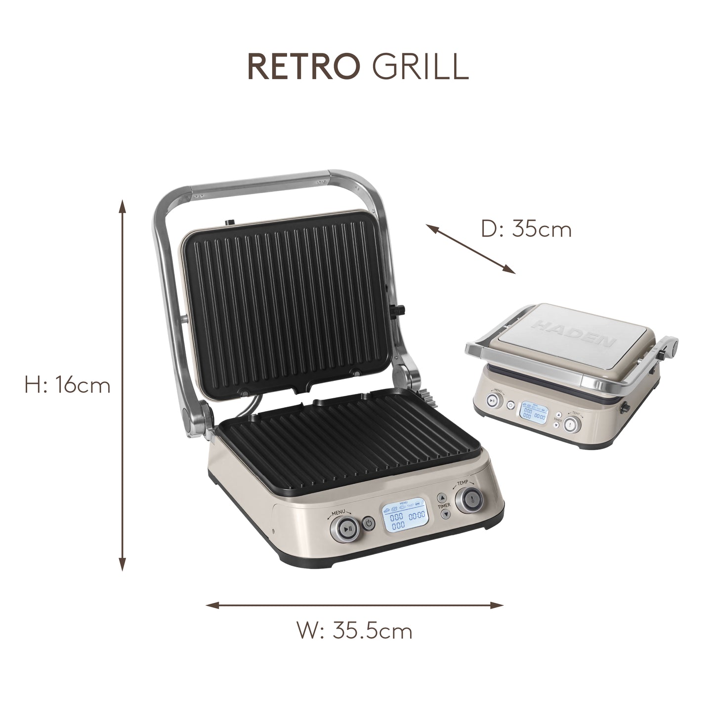 Haden Retro Grill Putty Electric Grill Haden