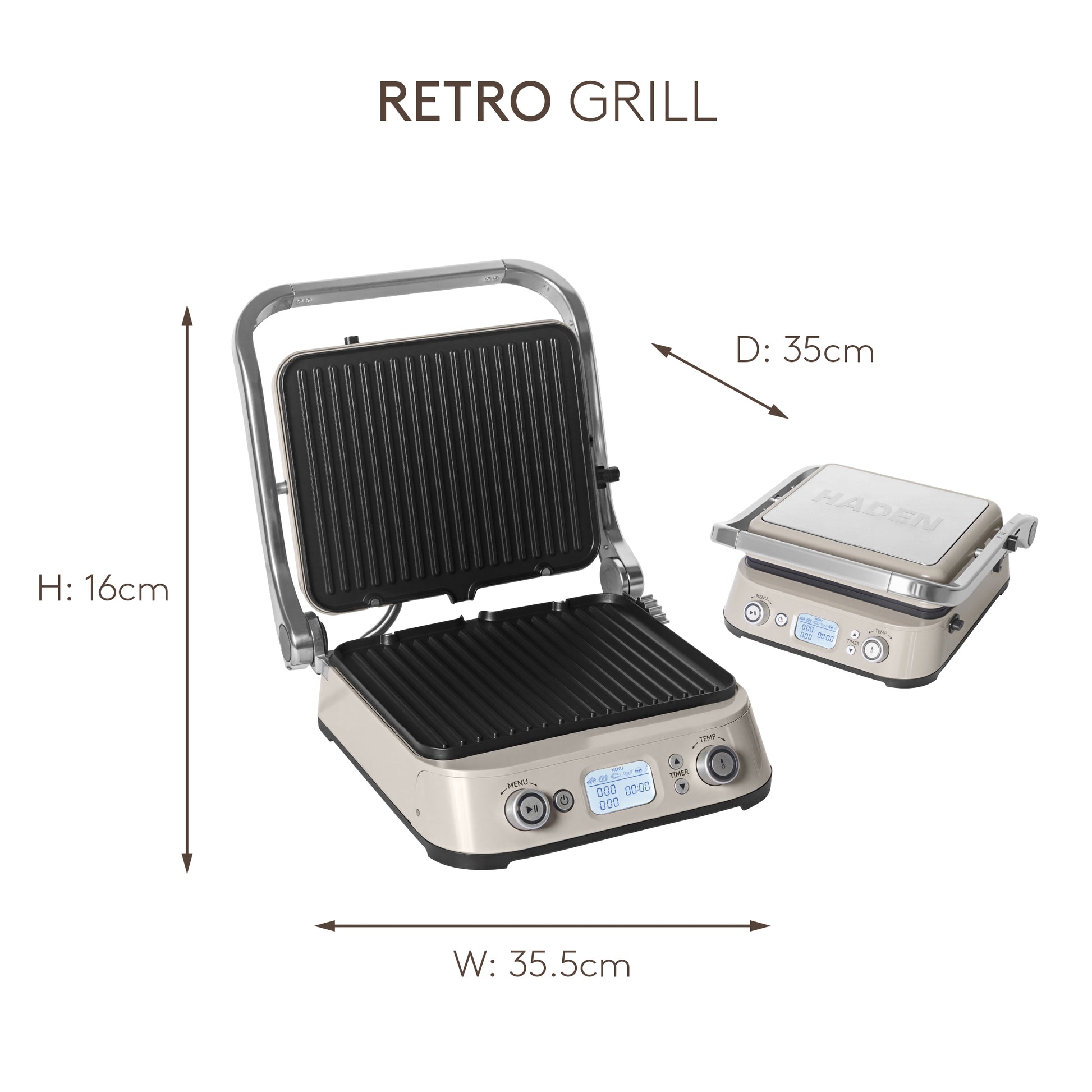Haden Retro Grill Putty Electric Grill Haden